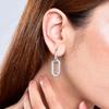 Classic Stainless Steel Double Loop Design Hoop Earrings For Women Geometric Oval Punk Hip Hop Gold Silver Color Huggie Jewelry