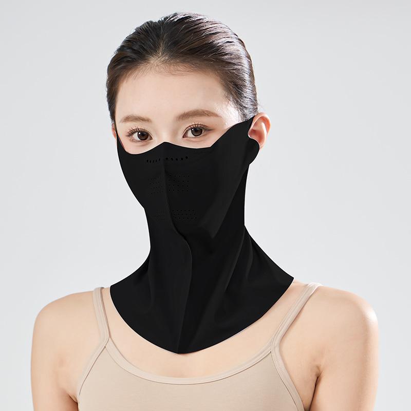 Women's Summer Sun Protection Face Mask UV Protection Outdoor Full Face Neck Cover Integrated Veil