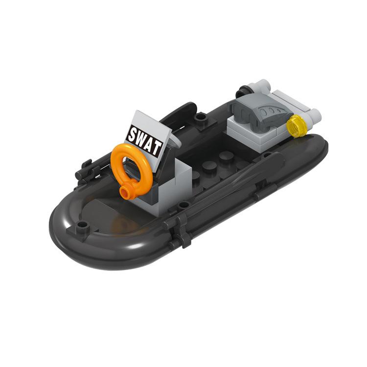 MOC Světové Kamuflážní Ponorky Motorové čluny Gumové Čluny Zbraně Válečná Scéna Vojenské Město Stavebnice Stavební Kostky Modelové Cihličky Sady Nápady