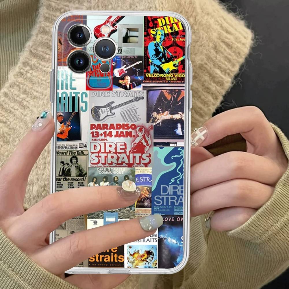 

Rock Band Dire Straits Transparent Phone Case For IPhone 17 Air 16 Pro Max 15 14 13 12 11Plus Shockproof Cover iPhone 16pro max