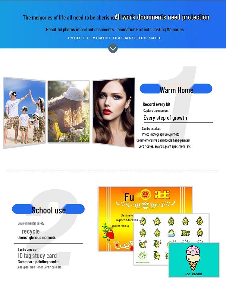 Xin Yangguang Laminating Film: A4/A3 Card Protector, 6C-13C Adhesive Photo Paper