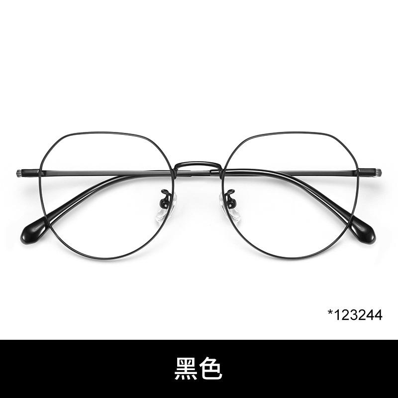Zlatý drát ultra lehký rám brýlí z čistého titanu oválný rám 123244 Danyang profesionální brýle rám pro krátkozrakost dámské jednoduché brýle