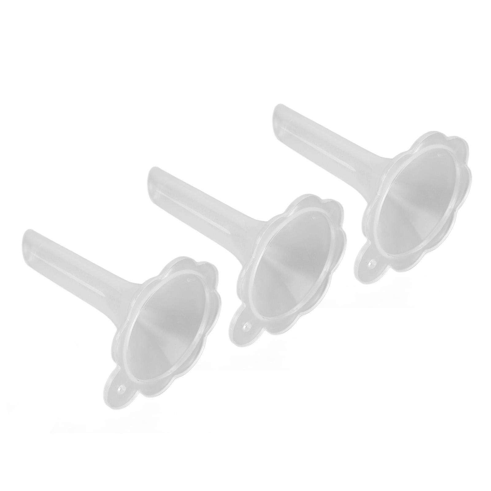 

20 шт. мини-прозрачных воронок, набор маленьких пластиковых воронок для миниатюрных бутылок, лабораторных бутылок, эфирных масел