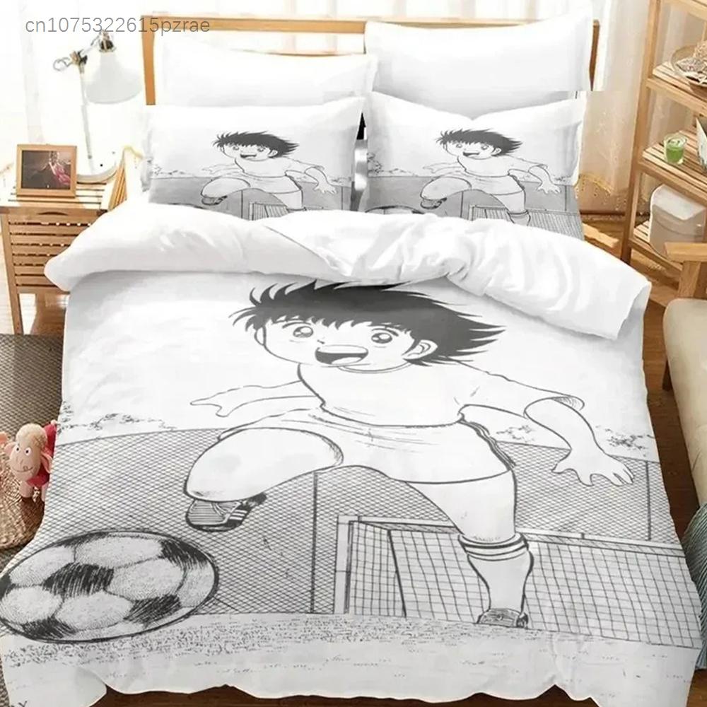 Captain Tsubasa Cartoon Bedding Sets Exquisite Bed Supplies Set Duvet Cover Bed Comforter Set Bedding Set Luxury Birthday Gift