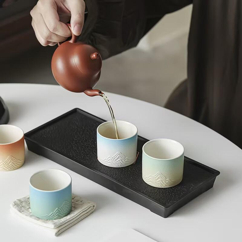 Thousand Miles Landscape Ceramic Tea Set Gift Box