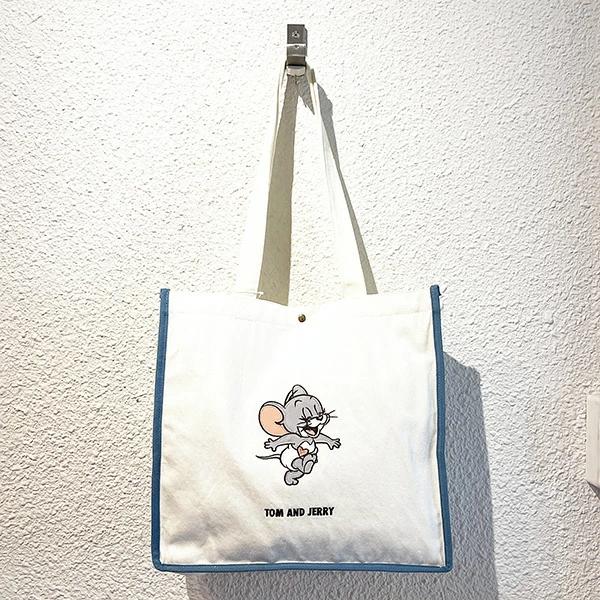 Tom and Jerry Tuffy Tiny Club Smile Tote Bag Blue Oshikatsu Bag Tom and JERRY