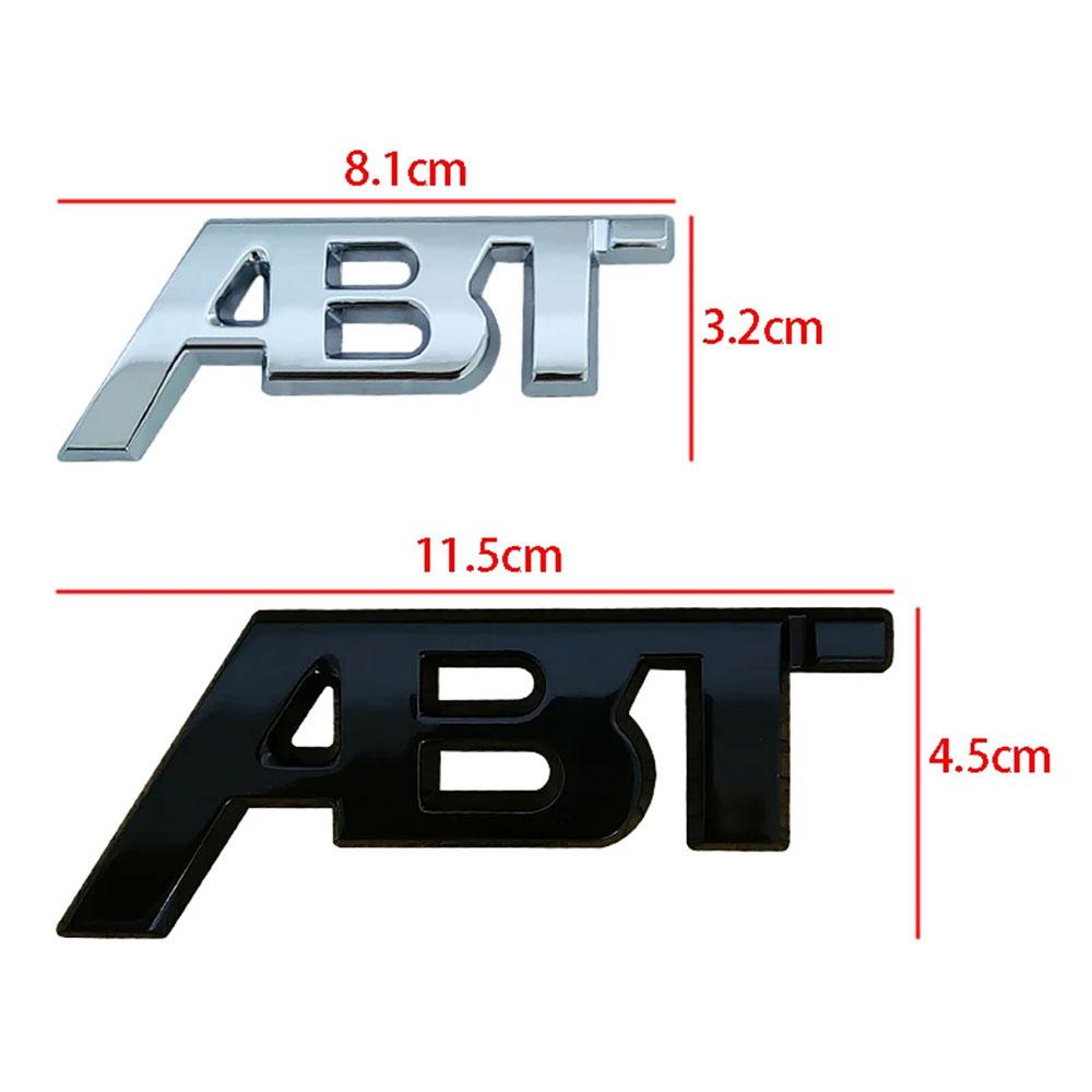 3D Metal ABT Sticker Car Rear Trunk Letter Logo Badge For A3 A4 A5 A7 A7 Q3 Q5 Q7 TT RS6 RS3 Accessories