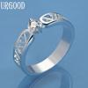 925 Sterling Silver AAA Zircon Ring Wedding Woman Charm Jewelry