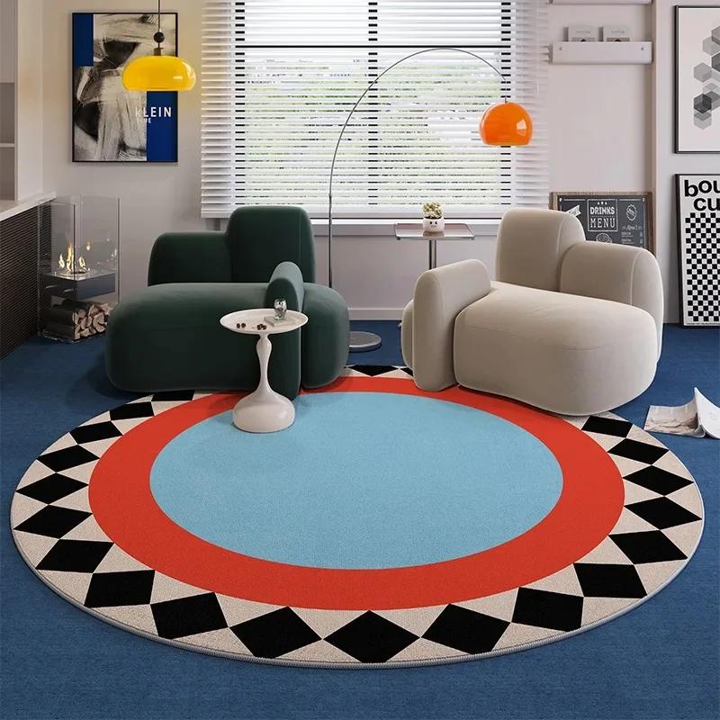 French Circular Carpet Light Luxury Living Room Coffee Table Floor Mat Trend Bedroom Cloakroom Makeup Chair Dressing Table Mat