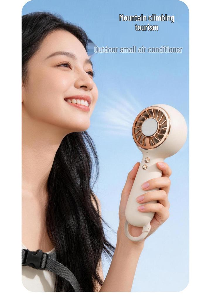 2026 Portable Mini Desktop Fan with Ice Pack and Long Battery Life – Silent Handheld for Outdoor Use