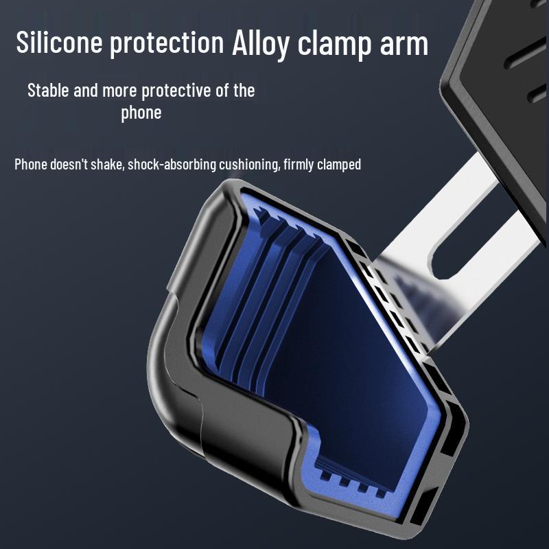 Shockproof Motorcycle & Bicycle Alloy Phone Holder for Navigation and EV Delivery Riders