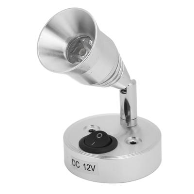 RV LED Reading DC12V3W Adjustable Directional Swivel LED Spotlight Dimmable Multifunctional RV Interior Light Bedside Light with Switch for RV Boat