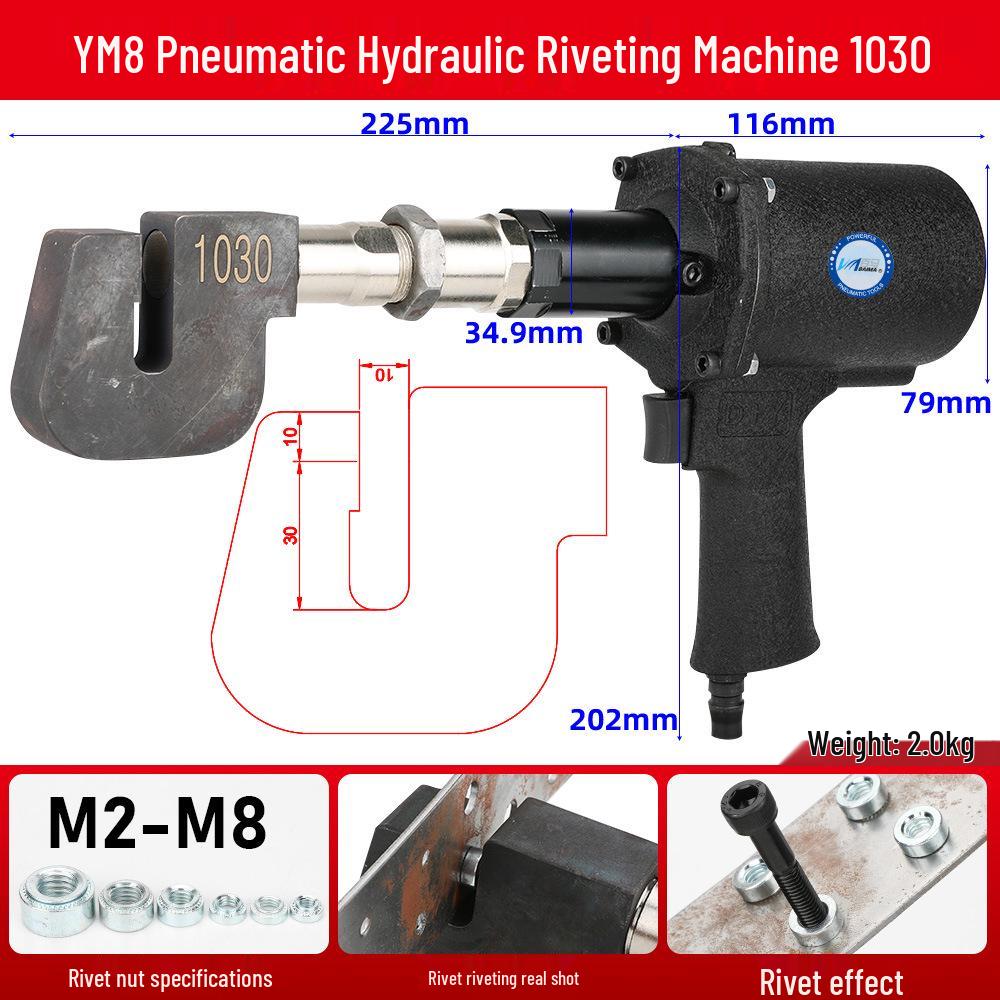 Double Bar Hydraulic Pneumatic Riveting Nut Gun