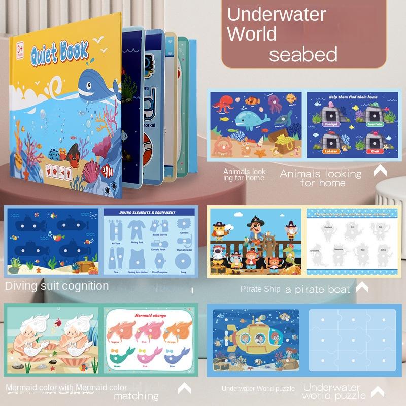 Montessori Quiet Book,Montessori Toy, Quiet Book, Interactive Busy Book, Quiet Book for Early Education, Educational Toy for Children From 3 Years