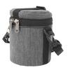 Camera Lens Case with Zippers Top Handle Adjustable Shoulder Strap Waterproof Lens Pouch Bag for Short Focal Length Lens