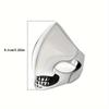 Punk Robot Design 304 Stainless Steel Ring - Aggressive Metallic Unisex for Men & Women, Statement Ring for Casual & Edgy Fashion Accessories, Aesthet