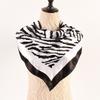 Autumn New Simple Small Fresh Zebra Pattern Plain Pattern Colored Ding 90 Large Square Scarf Women's Stock Fashion Square Scarf