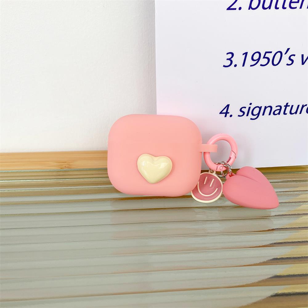 New Silicone Earphone Case For Apple Airpods Pro 1/2/3 Love Pendant High Quality Soft Case Protection Case Fashionable Simple