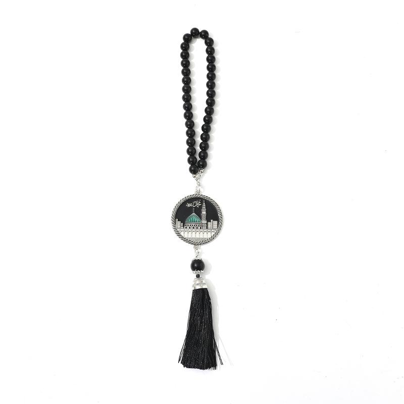 Hot Selling SeLan Model 119-9 Diamond Studded Tassel Pendant Middle Eastern Acrylic Double-Sided Flashing Large Car Ramadan