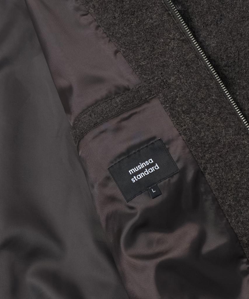 Musinsa Standard Wool Blend Boucle Blouson Jacket [Heather Brown]