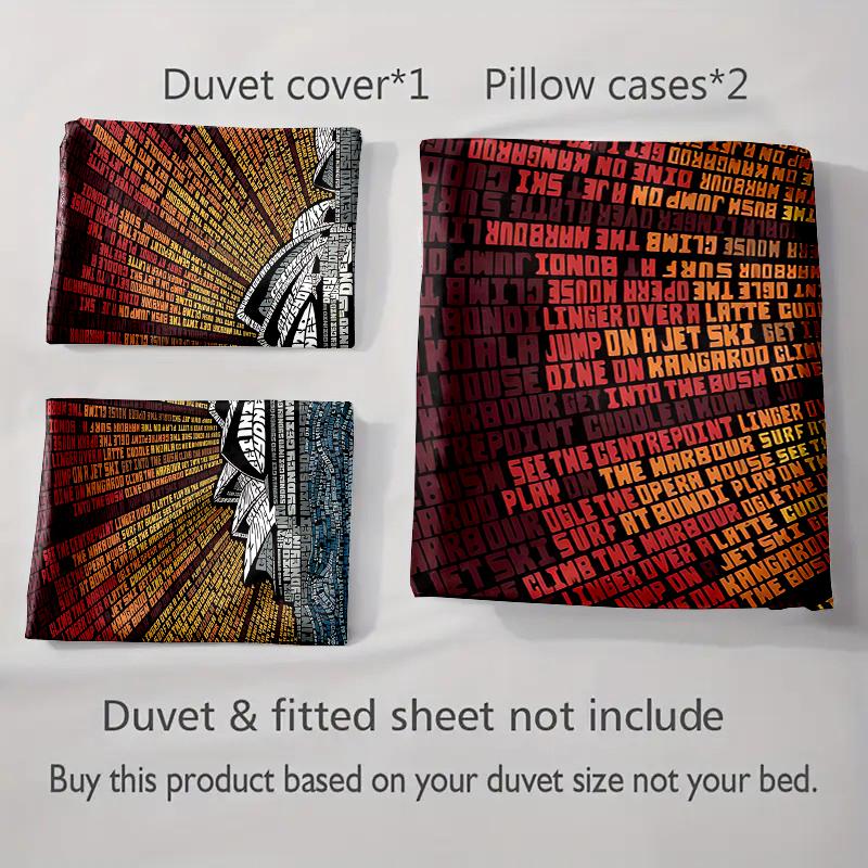 Radiant, Text-filled, Geometric. Bedding Duvet Cover Sets Duvet Covers Pillowcases Gifts (1 * Duvet Cover 2 * Pillowcases, Without Duvet Insert)