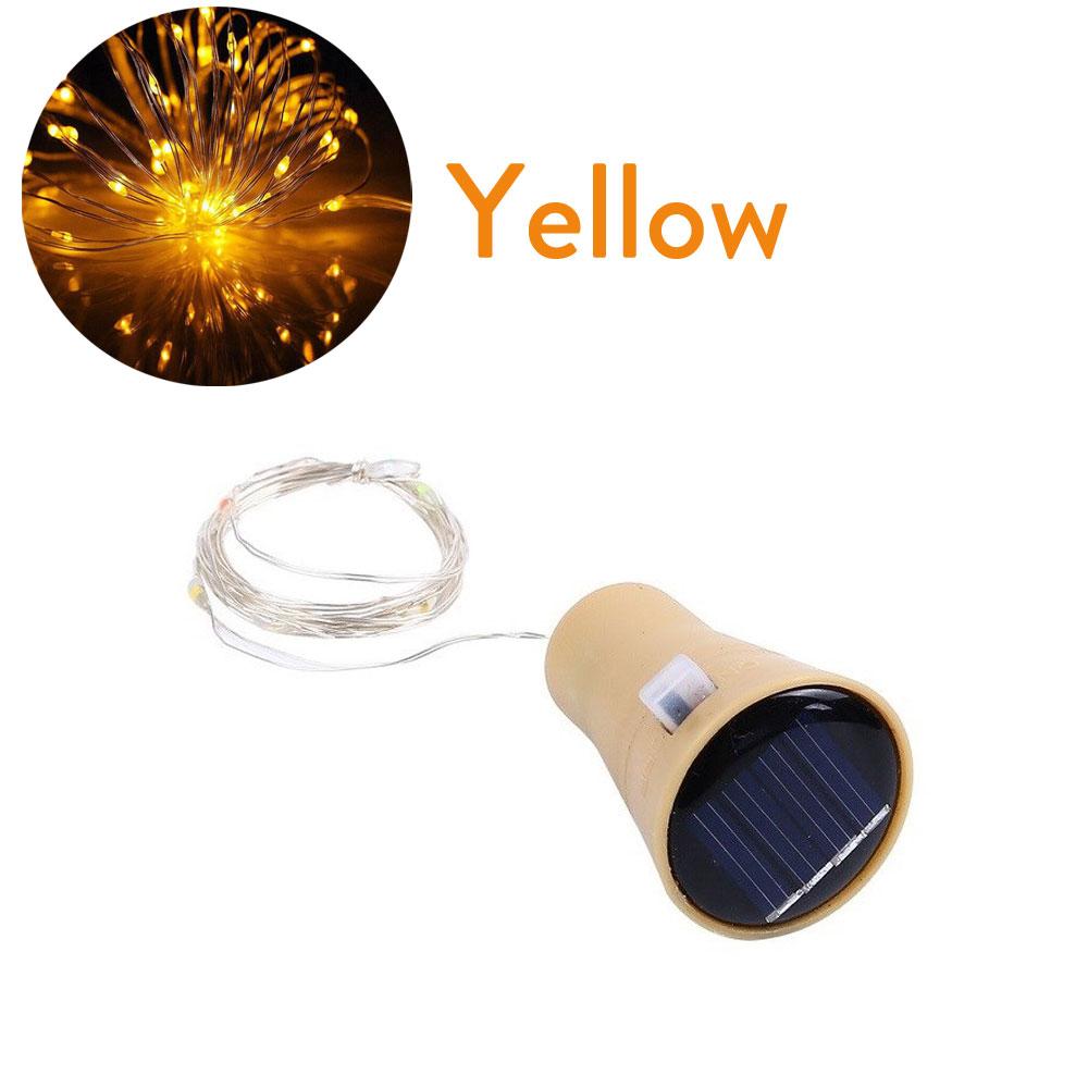 Solar Wine Bottle Led String Fairy Light Lamp Garland Wedding Holiday Christmas Cork 1m 1.5m 2m Wire Lights Party Decoration