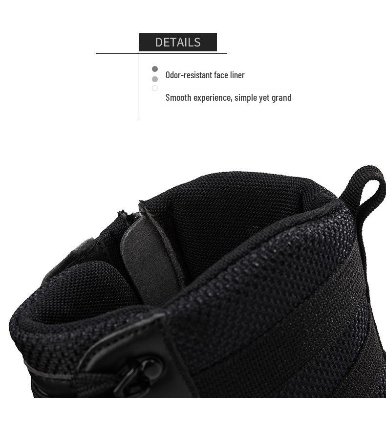 Men's Tactical High-Top Side-Zip Combat Boots for Special Forces and Off-Road Use.