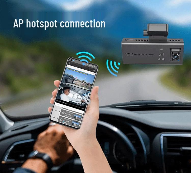 4G Dual Lens Dash Cam with Radar Sensing, GPS, and Remote Monitoring