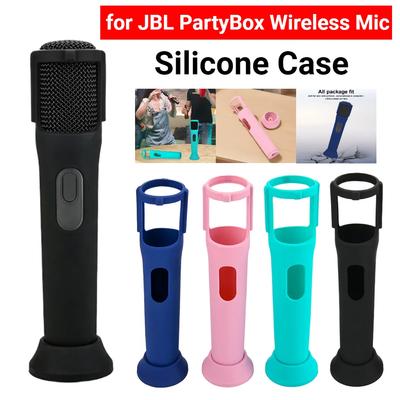 Silikonhülle Mikrofonhülle Anti-Roll-Schutzhülle Mikrofon-Schutzhülle für JBL Drahtloses Mikrofon