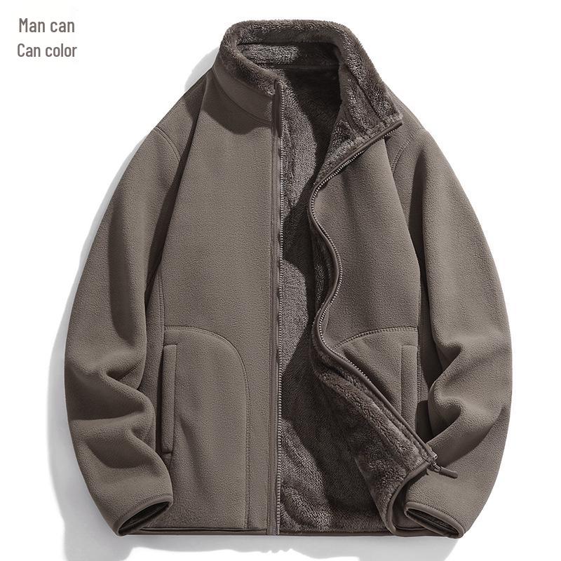 Ollie Double-Sided Polar Fleece Couple Jacket - Soft, Warm, Trendy Winter Coat