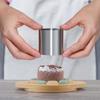 3er Set Kuchenringformen mit Stoßer, Edelstahl-Kuchenringe, Mousse-Ringe, Reisbällchen-Formen, Backwerkzeuge, Küchenhelfer, Küchenzubehör