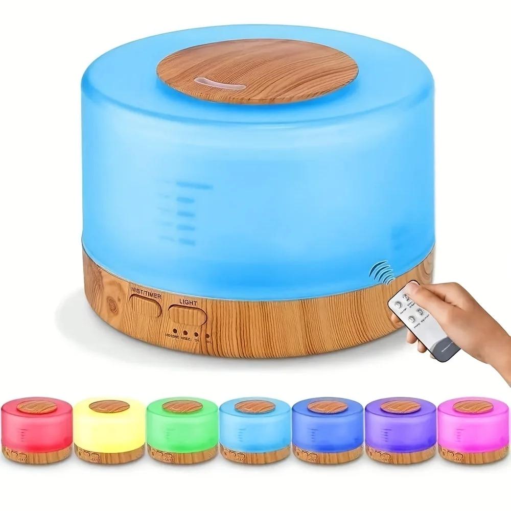 

Soundwave Technology Air Humidifier & Aroma Diffuser - 16.91oz Essential Oil Diffuser, Cool Mist Humidifier with Adjustable Mist Light Grain