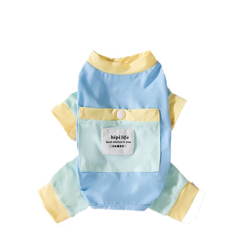 Summer Dog Going Out Sunscreen Cooling Color Matching Four-foot Sunscreen Clothing Medium and Small Dog Cat Cooling Pet Dog Clothing