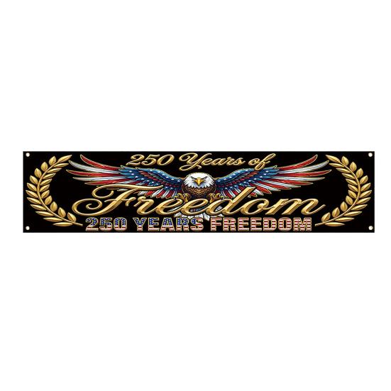 250th Anniversary Banner 6.5x1.5ft 250 Years of Freedom American Patriotic Decoration