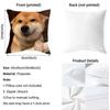 Cute Shiba Inu Cushion Cover Reversible Plush Pillow Cover – For car, sofa, bedroom, perfect as a gift.