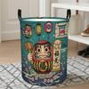 1pc Dharma Doll Print Laundry Basket with Sturdy Handle & Suitable for Bathrooms, Bedrooms, Dorms - Hamper with Dharma Doll for Rooms, Storage, Space-