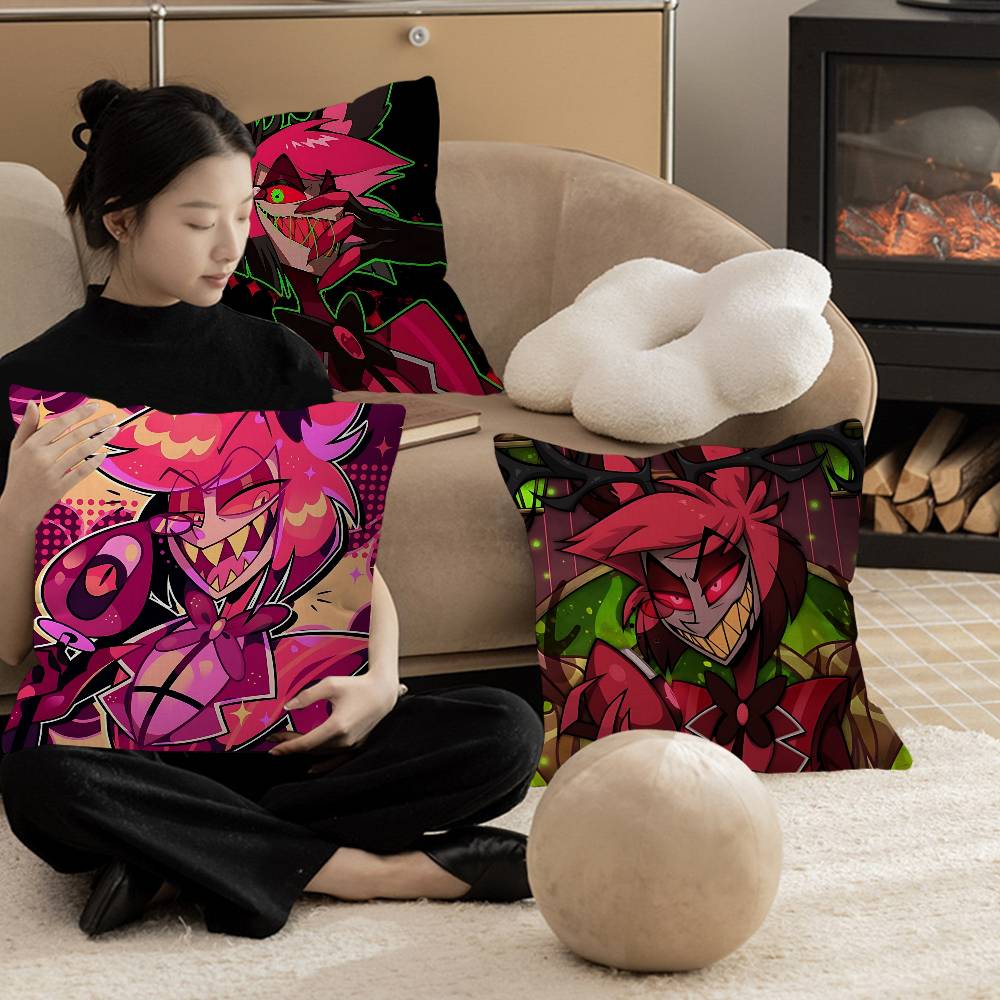 Popular Anime H-Hotel H-Hazbin Alastor Pillow Cover Design Cushion Cover Decor Holiday Decorati