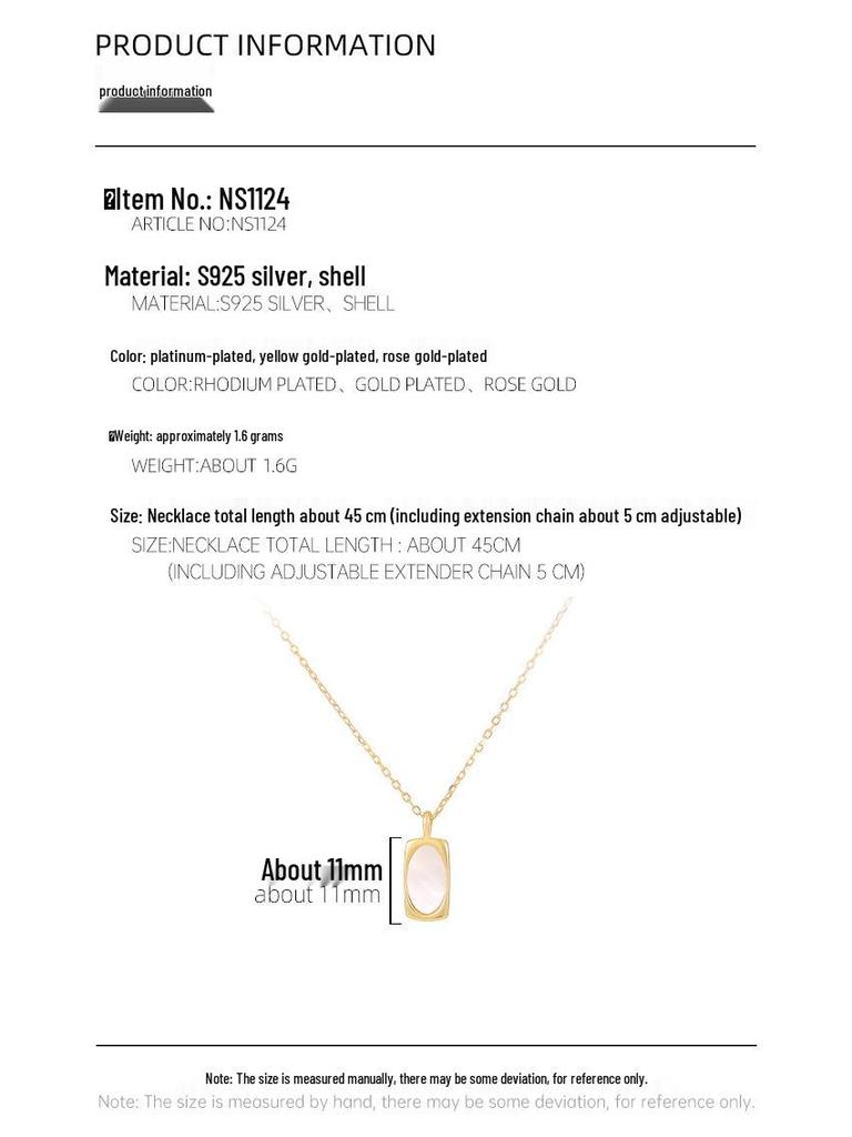 Banyan Tree S925 Silver Retro White Shell Pendant Necklace - High-End 2024 Summer Clavicle Chain for Women