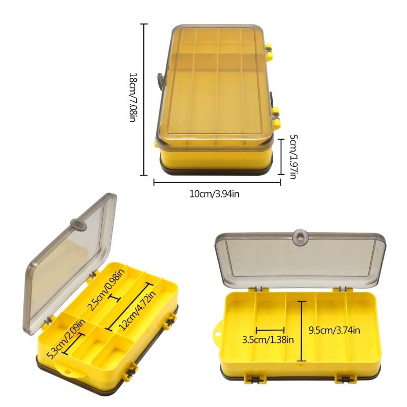 13 Grid Double Sided Fishing Tackle Box Placing Baits Plastic Tackle Box Waterproof Portable Lure Storage Container