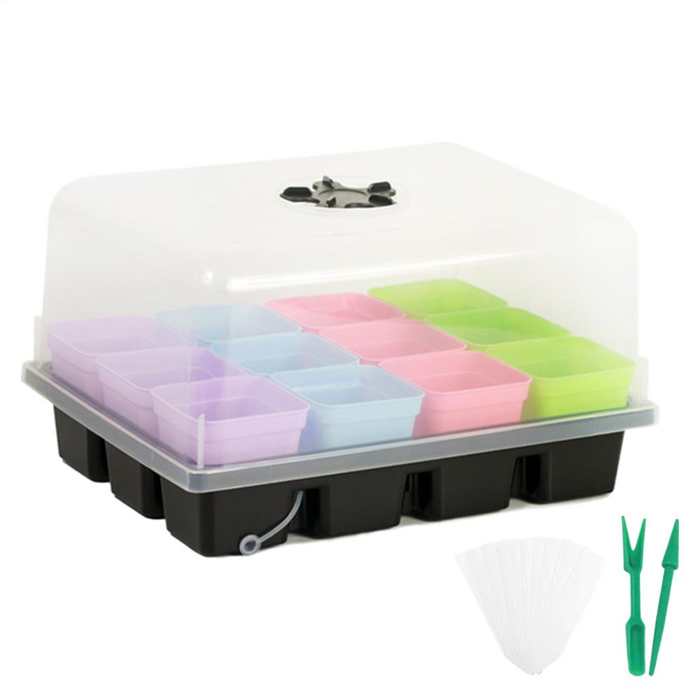 Mini Seedling Starter Tray Square Seedling Starting Kit Gardening Supplies For Succulents Vegetable Greenhouse Propagation