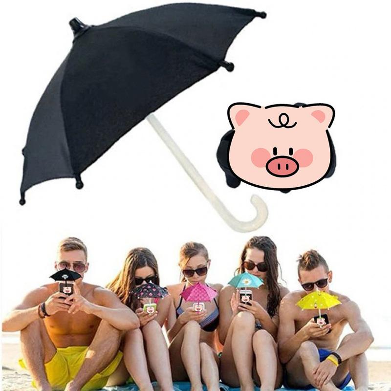 Portable Phone Sun Umbrella Outdoor Indoor Anti-Glare Camera Shade Sun Umbrella with Clip Travel Beach Home Accessories