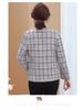 Mom's Chic Plaid Short Coat for Spring & Autumn - Fashionable Style for Middle-Aged & Elderly Women