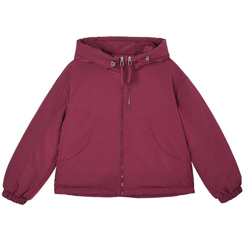 Dámské módní zimní bundy s kapucí, ležérní parka, dámské s dlouhým rukávem, hřejivé krátké kabáty