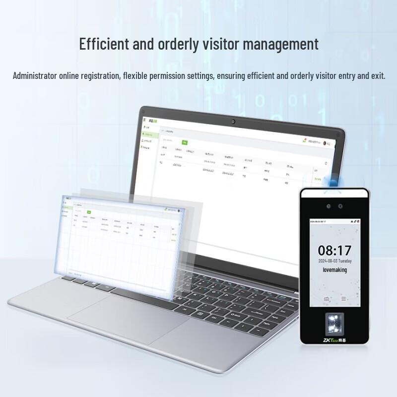ZKTECO xFace600-HL Dynamic Facial and Fingerprint Recognition System CN plug (adapter included)