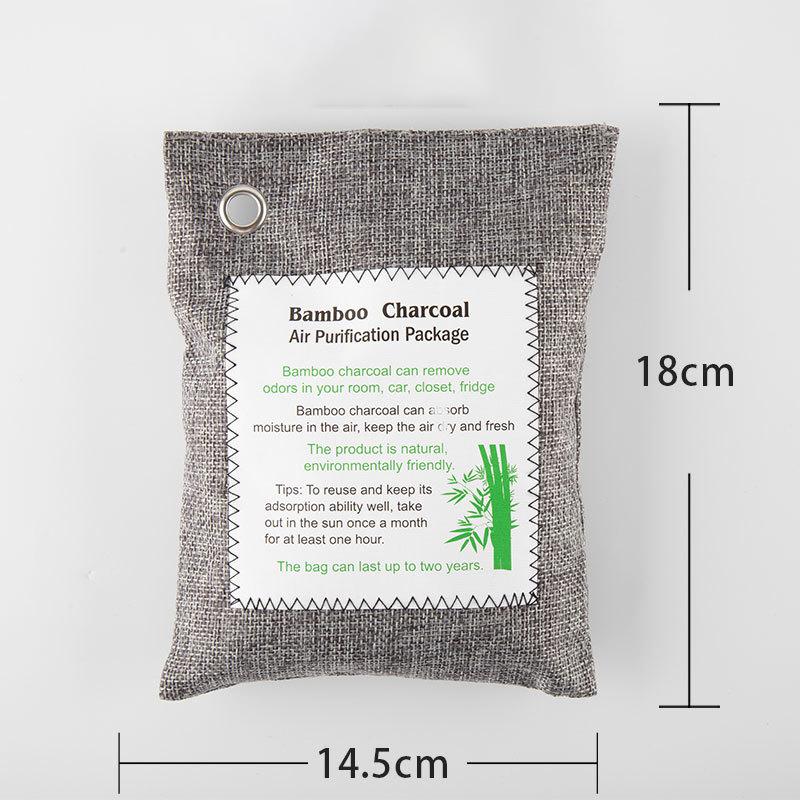 1PC Bamboo Charcoal Air Purifying Bag, 200g Natural Air Freshener Bags Natural Bamboo Charcoal Air Purification Bag