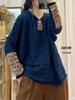 Autumn Digital Print Patchwork Hooded Cotton Sweater