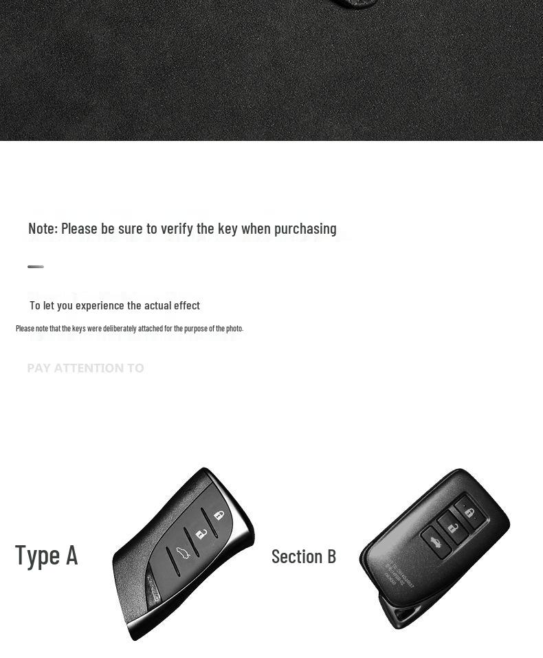 Compatible Lexus Key Case for ES200, RX300, ES300h, NX200, UX, LS - Suede Cover