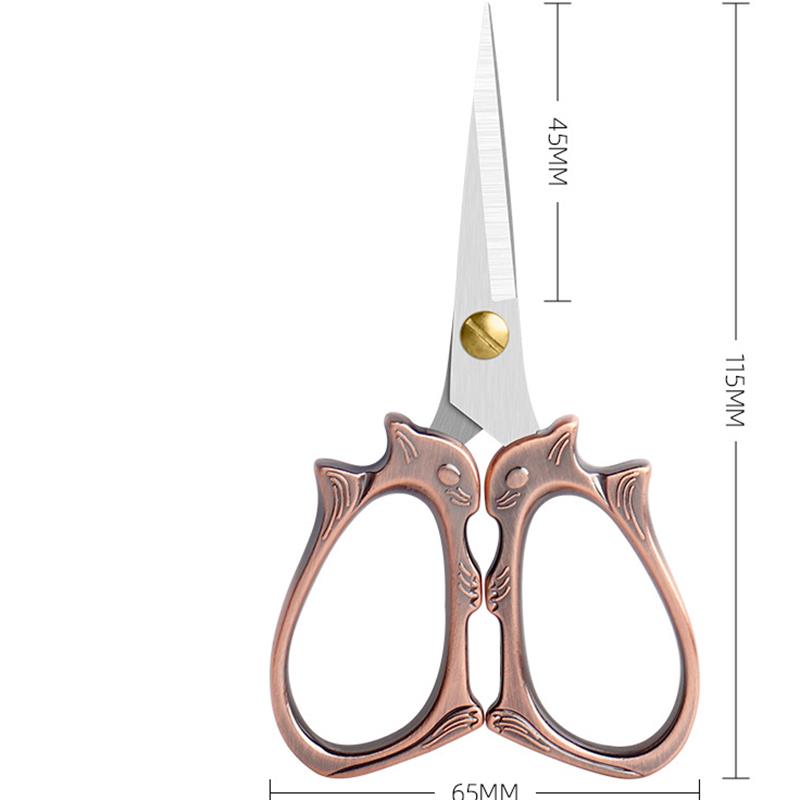 Tesoura de alfaiate de esquilo borboleta, tesoura vintage para ponto cruz, linha de bordado, tesoura para costura artesanal, faça você mesmo
