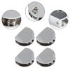 4pcs Glass Clamp Bathroom Mirror Clips Zinc Alloy Clip For 6-12mm Furniture Hardware Glass Shelf Support Brackets Holder