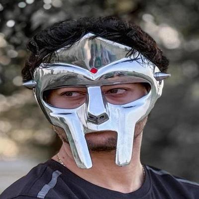 MF Doom Style Villain Mask Hip Hop Cosplay for Rap Fans, Stage Performance Halloween Best Gift For Him